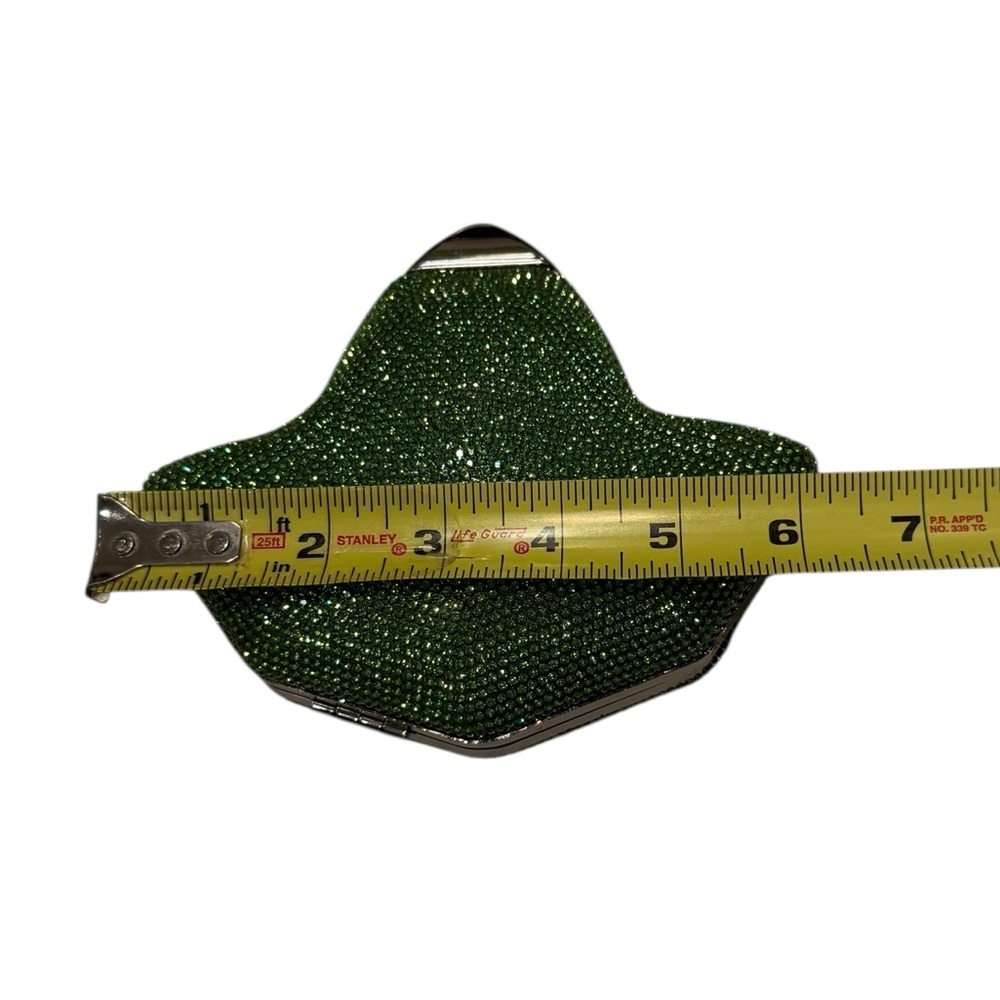 Rhinestone Ivy Leaf Elegant Clutch Evening Bag with Chain Strap for Formalwear - Picture 13 of 16